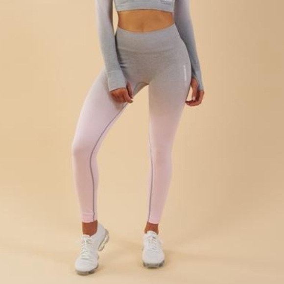 Gymshark Pants - [Gymshark] Ombré Chalk Pink & Light Grey Leggings